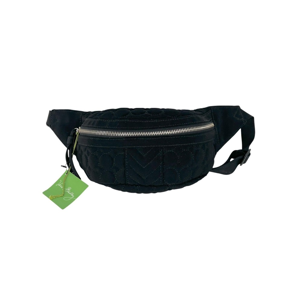 Vera Bradley Belt Bag Small Black Quilted Waist Fanny Pack Travel Festival‎